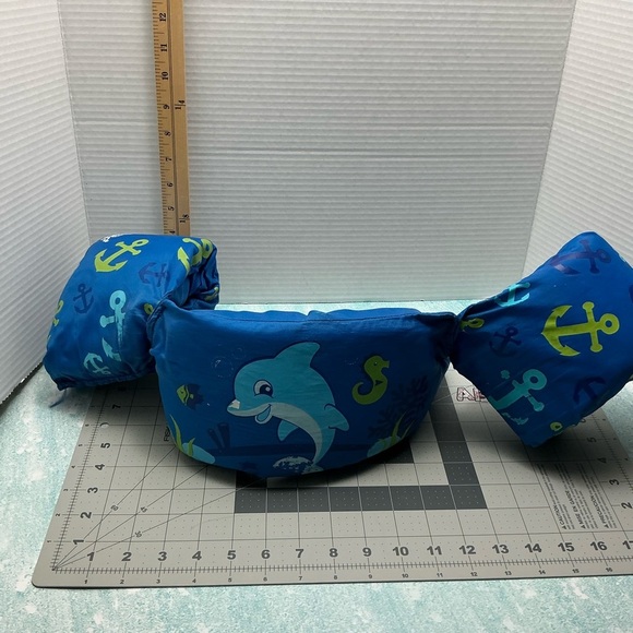 Blue Dolphin and Anchor Themed Life Jacket - Picture 7 of 7